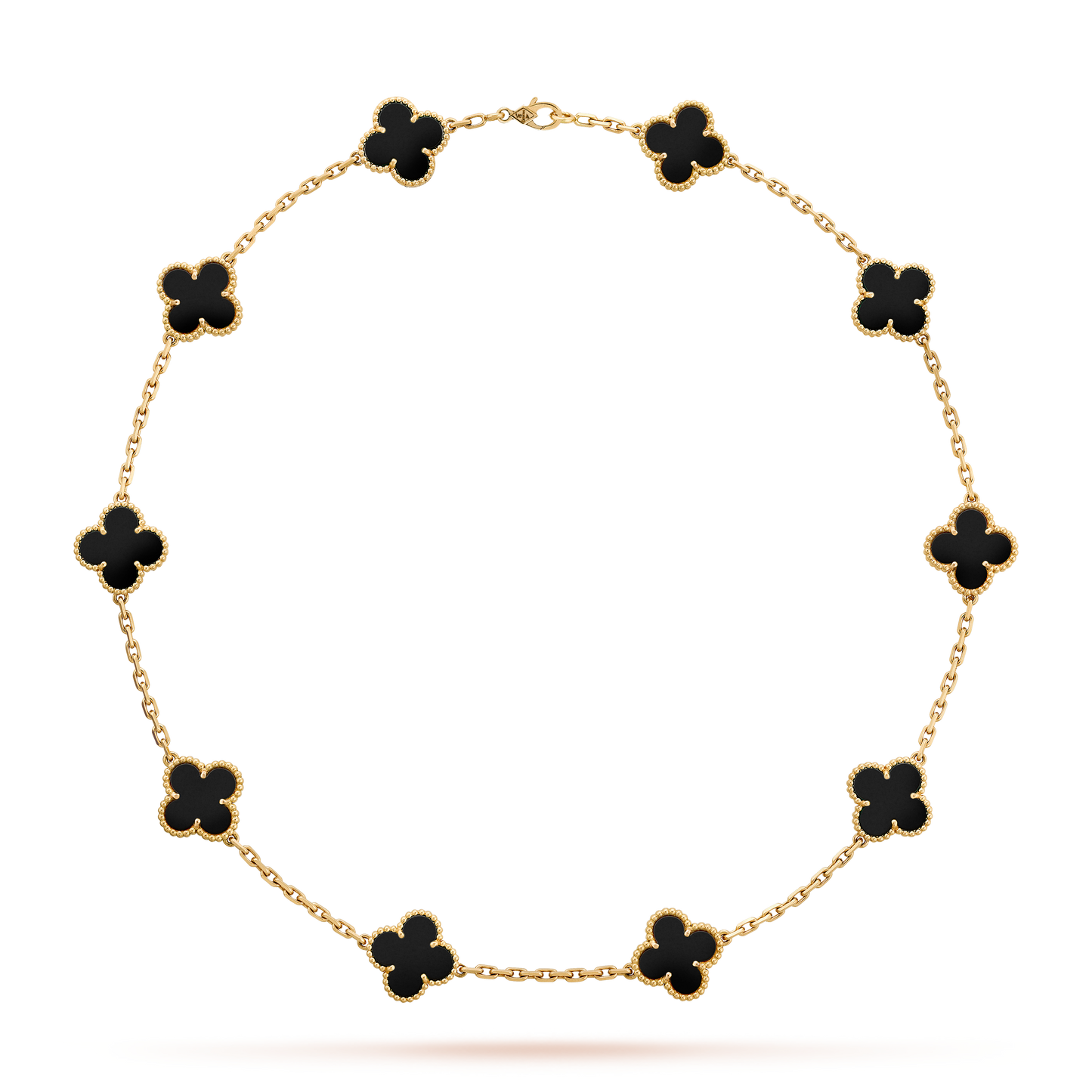 CLOVER NECKLACE 10 DESIGNS GOLD | ZWART