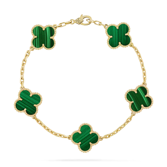 CLOVER BRACELET GOLD | GROEN