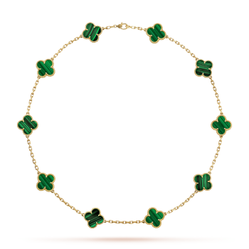 CLOVER NECKLACE 10 DESIGNS GOLD | GROEN