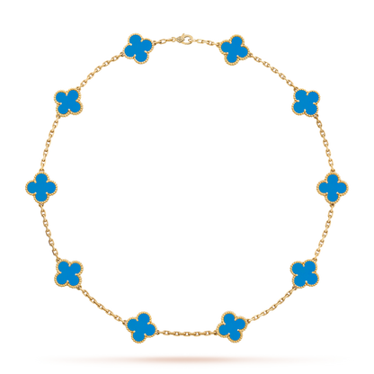 CLOVER NECKLACE 10 DESIGNS GOLD | BLAUW
