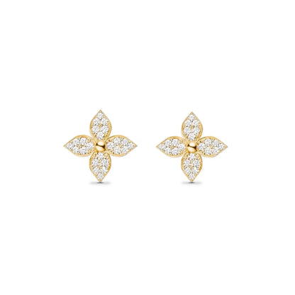 FLOWER EARRINGS | ZILVER OF GOUD