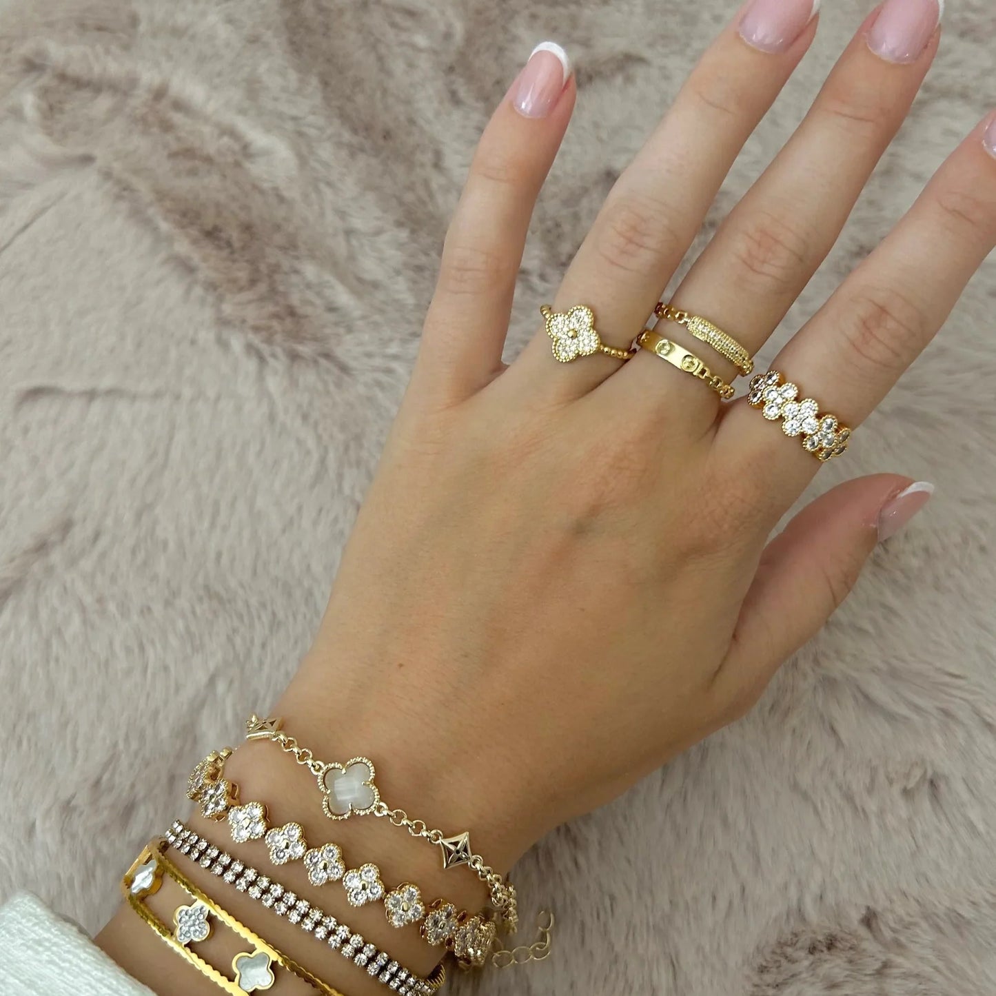 CLOVER RING | GOUD