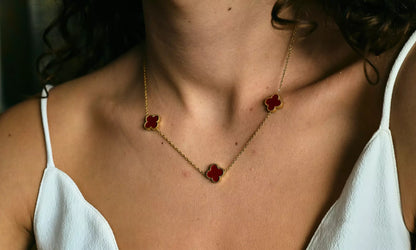 CLOVER NECKLACE 10 DESIGNS GOLD | ROOD