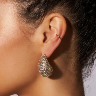 WATERDROP EARRINGS | DIAMANT ZILVER