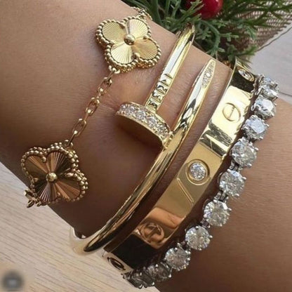 NAIL BRACELET DELUXE | GOUD