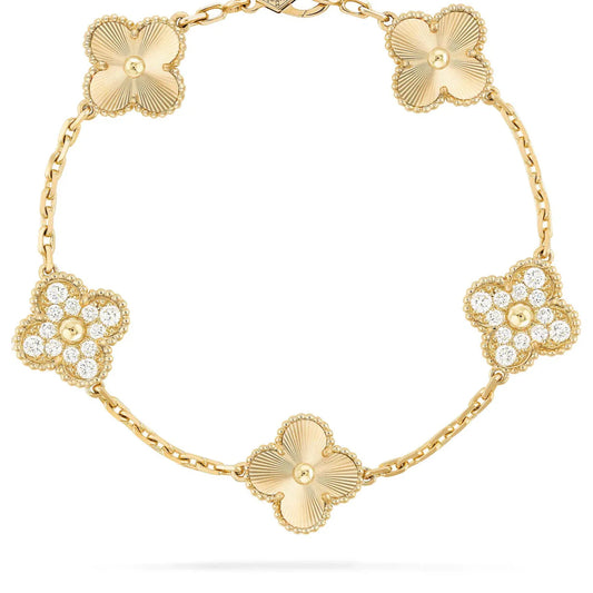 CLOVER BRACELET DELUXE | GOUD