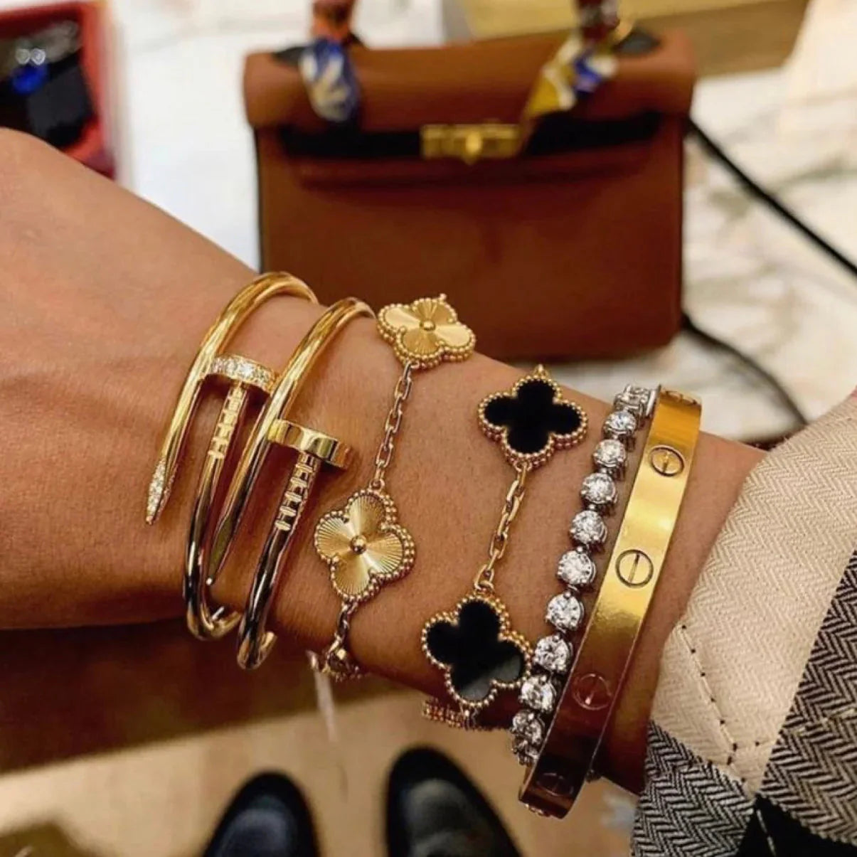 NAIL BRACELET DELUXE | GOUD